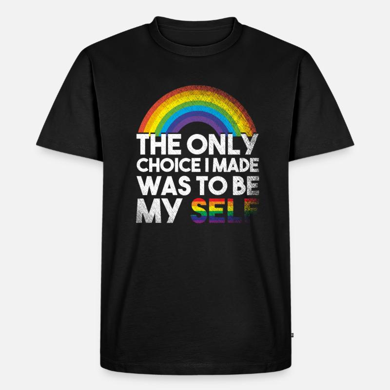 LGBTQ - Männer Premium Bio T-Shirt - Schwarz