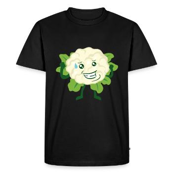 Chou-fleur amusant - T-shirt Premium bio Homme - noir - Devant - Nico (187cm)