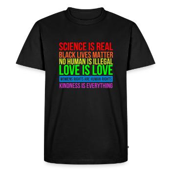 Rainbow Vêtements LGBT Homme LGBTQ Gay Pride Tenue - T-shirt Premium bio Homme - noir - Devant - Nico (187cm)