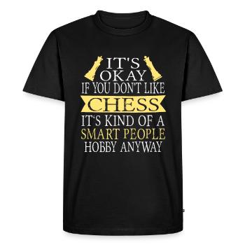 Chess - Men's Premium Organic T-Shirt - black - Front - Nico (187cm)