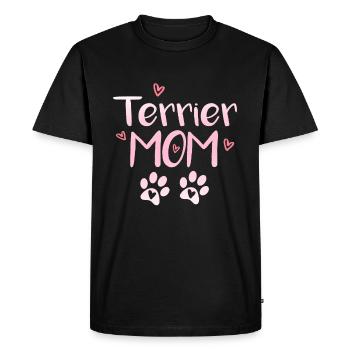 Terrier Mom - T-shirt Premium bio Homme - noir - Devant - Nico (187cm)