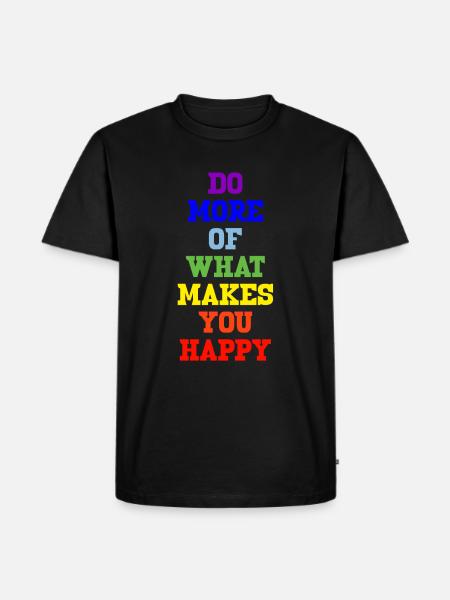 peace regenbogen - Männer Premium Bio T-Shirt - Schwarz