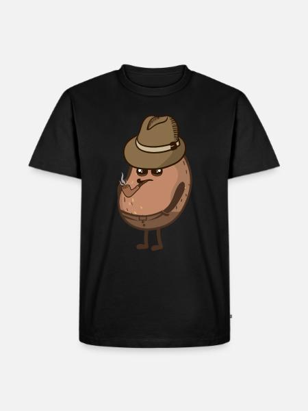 Süßkartoffel - Männer Premium Bio T-Shirt - Schwarz