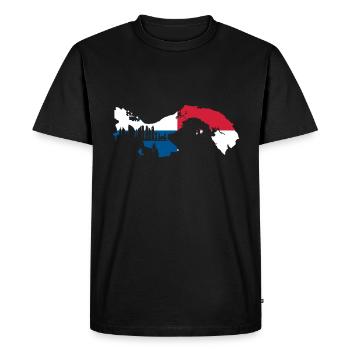 Drapeau du Panama - T-shirt Premium bio Homme - noir - Devant - Nico (187cm)