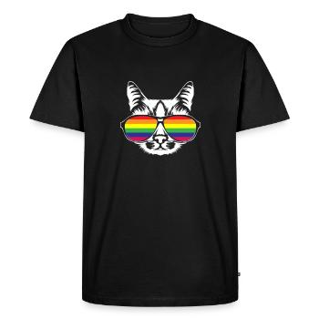 Rainbow Vêtements LGBT Homme LGBTQ Gay Pride Tenue - T-shirt Premium bio Homme - noir - Devant - Nico (187cm)