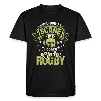 Rugby coach - T-shirt Premium bio Homme - noir - Devant - Nico (187cm)
