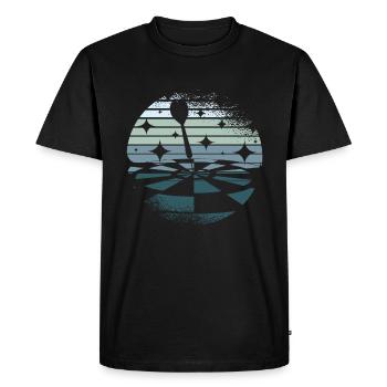 Fléchettes rétro - T-shirt Premium bio Homme - noir - Devant - Nico (187cm)
