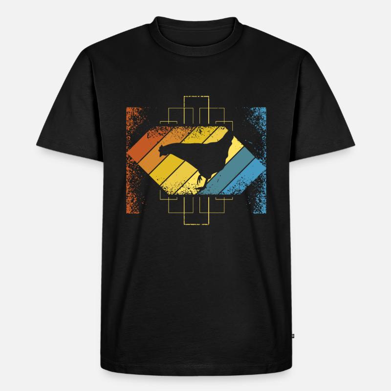 Hühner Huhn - Männer Premium Bio T-Shirt - Schwarz