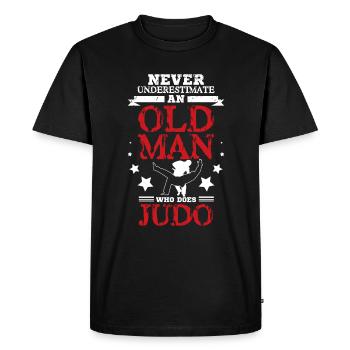 Judo Old man - T-shirt Premium bio Homme - noir - Devant - Nico (187cm)