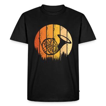 Waldhorn Vintage - T-shirt Premium bio Homme - noir - Devant - Nico (187cm)