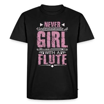 Flûte de flûte - T-shirt Premium bio Homme - noir - Devant - Nico (187cm)