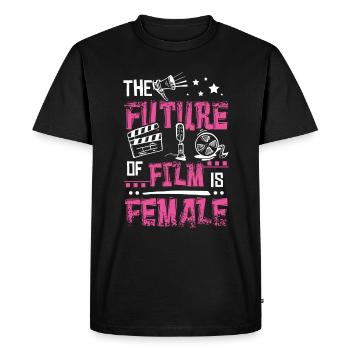 L'avenir du cinéma est féminin, caméraman, - T-shirt Premium bio Homme - noir - Devant - Nico (187cm)