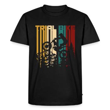 vintage moto trial - T-shirt Premium bio Homme - noir - Devant - Nico (187cm)