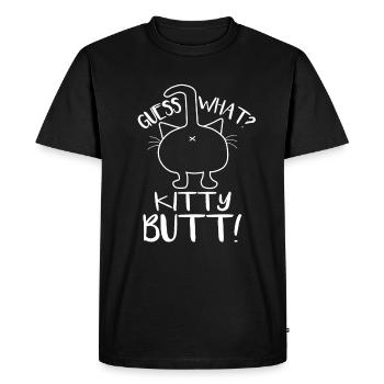 Guess what kitty butt - T-shirt Premium bio Homme - noir - Devant - Nico (187cm)