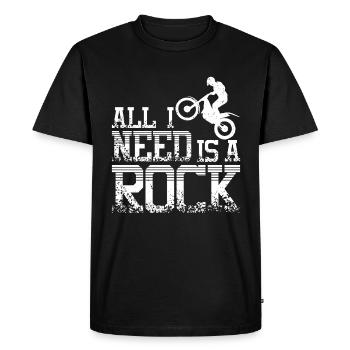 besoin d’un vélo de trial rock moto - T-shirt Premium bio Homme - noir - Devant - Nico (187cm)