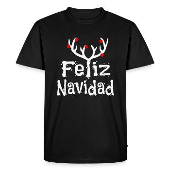 Feliz Navidad - Men's Premium Organic T-Shirt - black - Front - Nico (187cm)