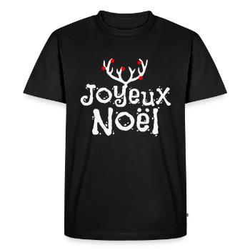Joyeux Noel - Men's Premium Organic T-Shirt - black - Front - Nico (187cm)