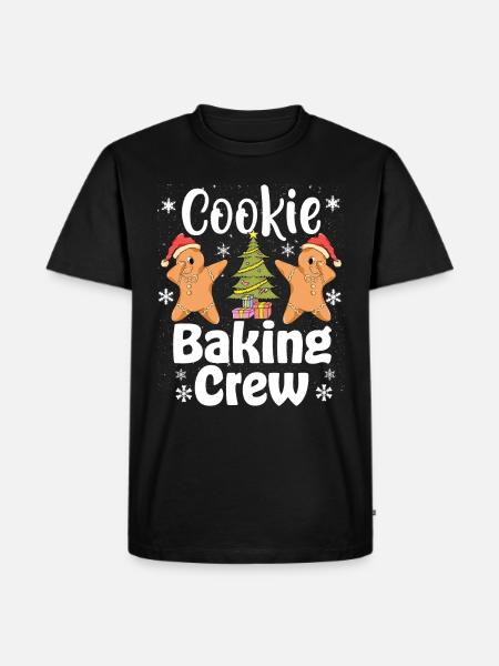 Christmas Cookie Baking Crew - Men's Premium Organic T-Shirt - black
