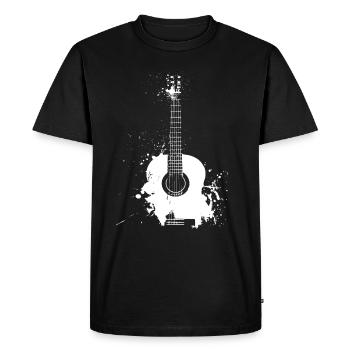 Guitariste Guitariste Guitariste Guitare Vintage - T-shirt Premium bio Homme - noir - Devant - Nico (187cm)