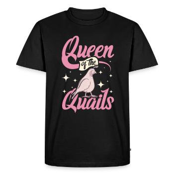 Quail queen - Men's Premium Organic T-Shirt - black - Front - Nico (187cm)