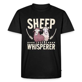 Chuchoteur de mouton - T-shirt Premium bio Homme - noir - Devant - Nico (187cm)
