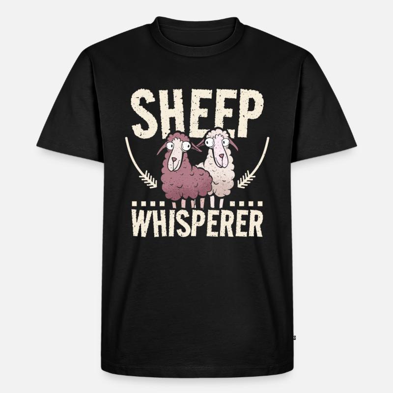 Sheep whisperer - Männer Premium Bio T-Shirt - Schwarz