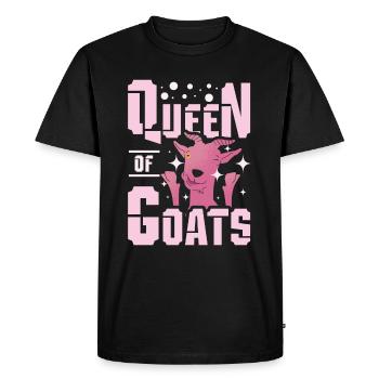 Goat Queen - Men's Premium Organic T-Shirt - black - Front - Nico (187cm)
