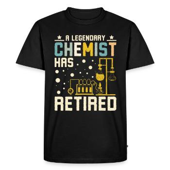 Chemist retires - Men's Premium Organic T-Shirt - black - Front - Nico (187cm)
