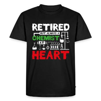 Chemists at heart - Men's Premium Organic T-Shirt - black - Front - Nico (187cm)
