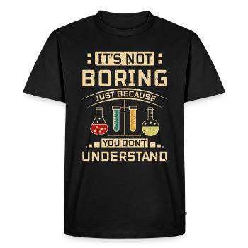 Chemiker wenn du es nicht verstehst - Männer Premium Bio T-Shirt - Schwarz - Vorne - Nico (187cm)
