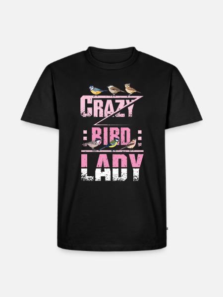Crazy Bird Lady - Men's Premium Organic T-Shirt - black