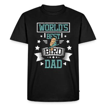 Le meilleur papa oiseau du monde - T-shirt Premium bio Homme - noir - Devant - Nico (187cm)