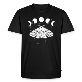Moon Phase Occult Grunge Moth Aesthetic Occult - Men's Premium Organic T-Shirt - black - Front - Nico (187cm)