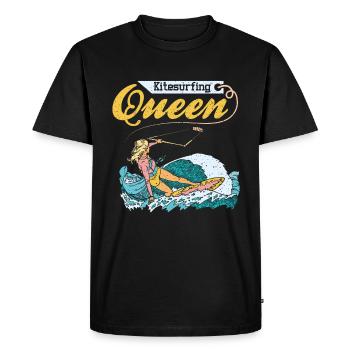 Reine du Kitesurf - T-shirt Premium bio Homme - noir - Devant - Nico (187cm)