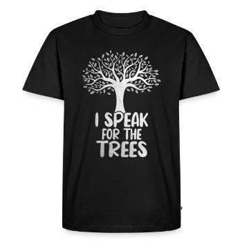 I speak for the trees - Men's Premium Organic T-Shirt - black - Front - Nico (187cm)