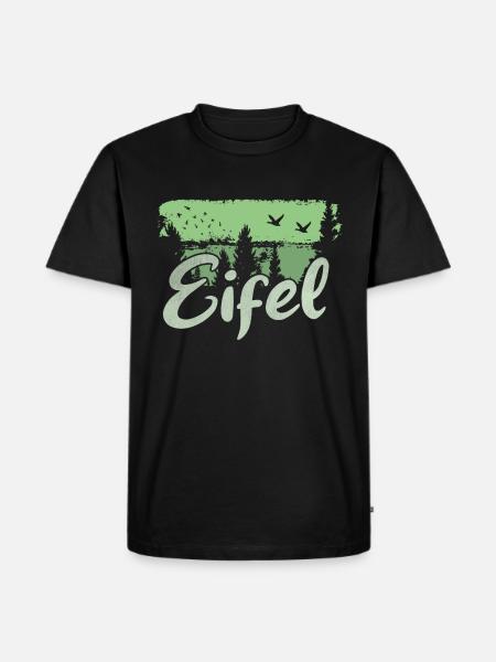 Eifel - Männer Premium Bio T-Shirt - Schwarz