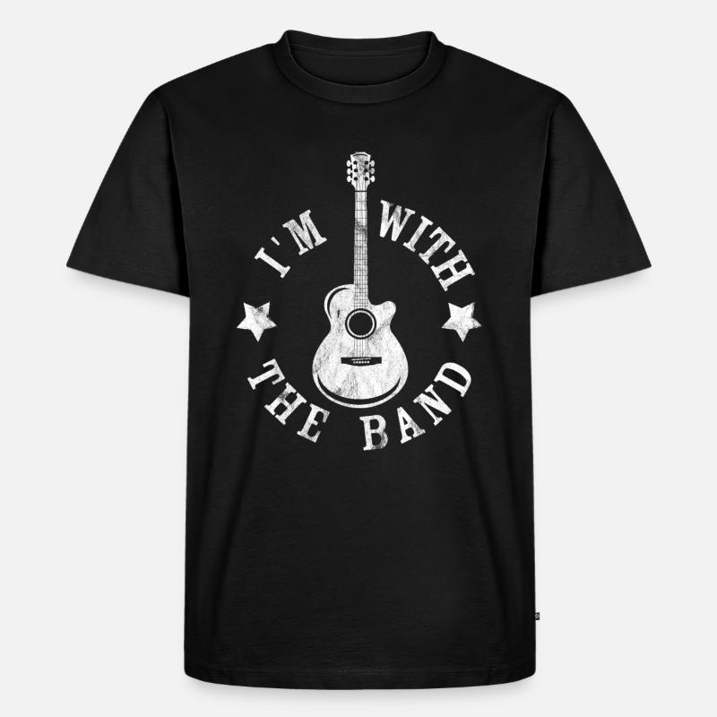 Ich bin bei der Band - Männer Premium Bio T-Shirt - Schwarz