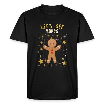 Cadeau de Noël drôle. Faisons cuire au four! - T-shirt Premium bio Homme - noir - Devant - Nico (187cm)