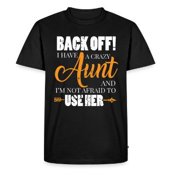 Attention tante folle - T-shirt Premium bio Homme - noir - Devant - Nico (187cm)