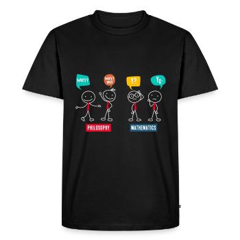 Philosophy vs. Mathematics Math Math Teacher - Men's Premium Organic T-Shirt - black - Front - Nico (187cm)