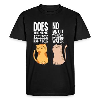 Le chat de Pavlov - psychologue psychologue thérapeute - T-shirt Premium bio Homme - noir - Devant - Nico (187cm)