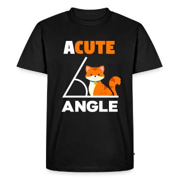 Cute angle cat math Math math teacher - Men's Premium Organic T-Shirt - black - Front - Nico (187cm)