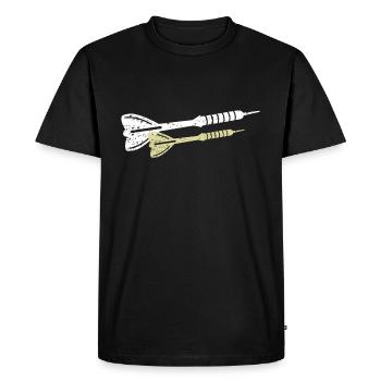 fléchettes fléchette flèche - T-shirt Premium bio Homme - noir - Devant - Nico (187cm)