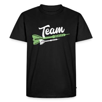 fléchettes fléchettes équipe - T-shirt Premium bio Homme - noir - Devant - Nico (187cm)