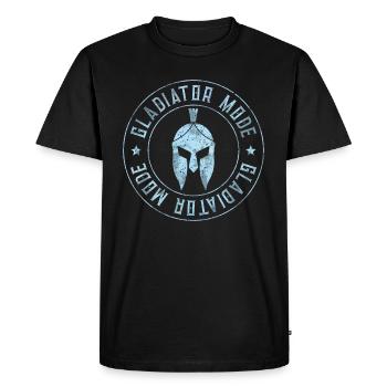 spartan helmet gladiator - Men's Premium Organic T-Shirt - black - Front - Nico (187cm)