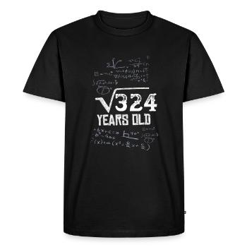 18 anniversaire cadeau 18 ans de formule de maths - T-shirt Premium bio Homme - noir - Devant - Nico (187cm)