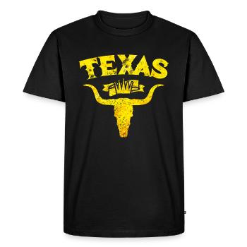 Texas Bull Skeleton - T-shirt Premium bio Homme - noir - Devant - Nico (187cm)