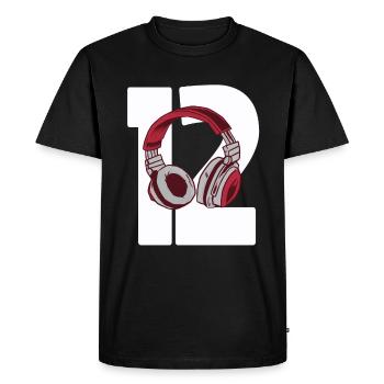 Jouer 12.Anniversaire gamer cadeau 12 ans - T-shirt Premium bio Homme - noir - Devant - Nico (187cm)