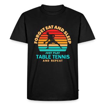 Table tennis player coach team - Men's Premium Organic T-Shirt - black - Front - Nico (187cm)