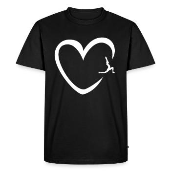 Yoga Heart Yoga Teacher Gift Yoga Class Namaste Zen - Men's Premium Organic T-Shirt - black - Front - Nico (187cm)
